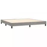 világosszürke bársony rugós ágy matraccal 200x200 cm