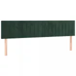 sötétzöld bársony rugós ágy matraccal 200x200 cm