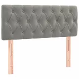 világosszürke bársony rugós ágy matraccal 90 x 200 cm