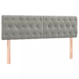 világosszürke bársony rugós ágy matraccal 160x200 cm