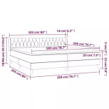 sötétzöld bársony rugós ágy matraccal 200x200 cm