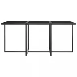 7 részes szürke polyrattan kültéri étkezőgarnitúra párnákkal