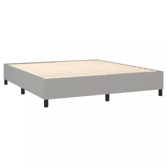 világosszürke szövet rugós ágy matraccal 160 x 200 cm