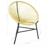 bézs polyrattan kerti Acapulco szék