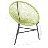 zöld polyrattan kerti Acapulco szék