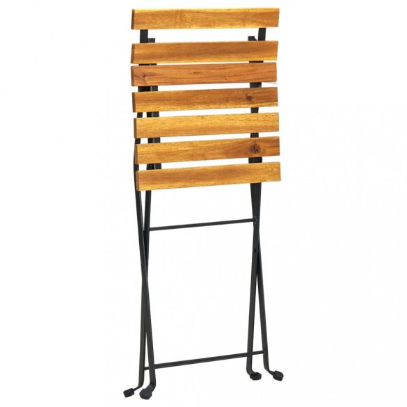 3 darabos összecsukható tömör akácfa bisztrószett