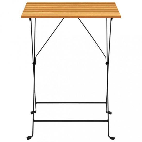 3 darabos összecsukható tömör akácfa bisztrószett