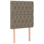 tópszínű szövet rugós ágy matraccal 80 x 200 cm