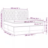 világosszürke szövet rugós ágy matraccal 180 x 200 cm