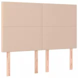 cappuccino színű műbőr rugós ágy matraccal 140 x 200 cm