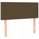 barna szövet rugós és LED-es ágy matraccal 100x200 cm