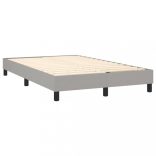 világosszürke szövet rugós és LED-es ágy matraccal 120 x 200 cm
