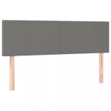 sötétszürke szövet rugós és LED-es ágy matraccal 140x200 cm