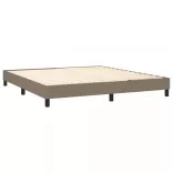 tópszínű szövet rugós és LED-es ágy matraccal 160x200 cm