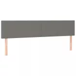 sötétszürke szövet rugós és LED-es ágy matraccal 200x200 cm