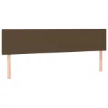 barna szövet rugós és LED-es ágy matraccal 200x200 cm