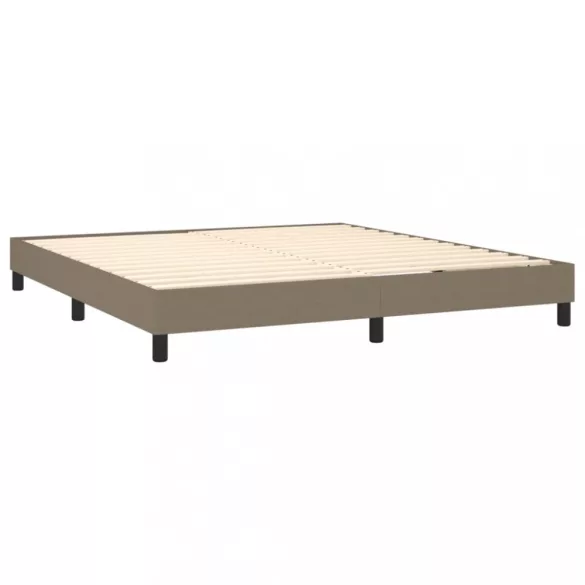 tópszínű szövet rugós és LED-es ágy matraccal 180 x 200 cm