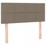 tópszínű szövet rugós és LED-es ágy matraccal 90x190 cm