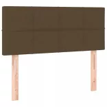 barna szövet rugós és LED-es ágy matraccal 100x200 cm