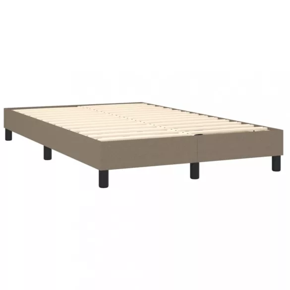 tópszínű szövet rugós és LED-es ágy matraccal 120 x 200 cm