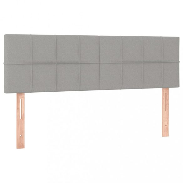 világosszürke szövet rugós és LED-es ágy matraccal 140x190 cm