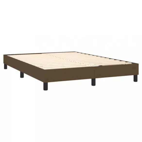 barna szövet rugós és LED-es ágy matraccal 140x190 cm