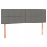 sötétszürke szövet rugós és LED-es ágy matraccal 140x200 cm
