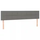 sötétszürke szövet rugós és LED-es ágy matraccal 160x200 cm