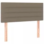 tópszínű szövet rugós és LED-es ágy matraccal 90x190 cm