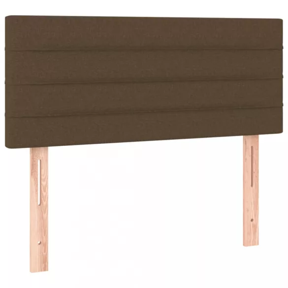 barna szövet rugós és LED-es ágy matraccal 90x200 cm