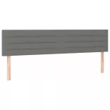 sötétszürke szövet rugós és LED-es ágy matraccal 160x200 cm
