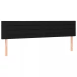 fekete szövet rugós és LED-es ágy matraccal 160x200 cm