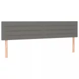 sötétszürke szövet rugós és LED-es ágy matraccal 180 x 200 cm