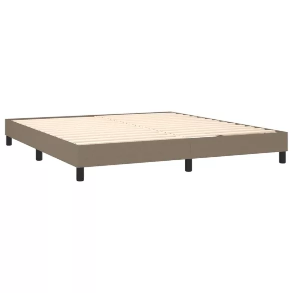 tópszínű szövet rugós és LED-es ágy matraccal 180 x 200 cm