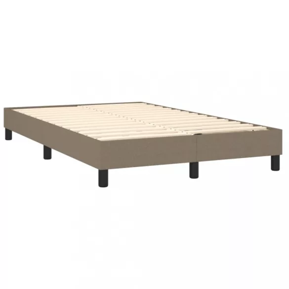 tópszínű szövet rugós és LED-es ágy matraccal 120 x 200 cm