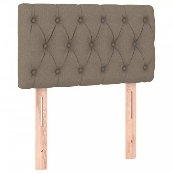 tópszínű szövet rugós és LED-es ágy matraccal 80 x 200 cm