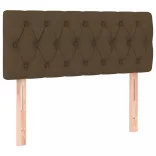 barna szövet rugós és LED-es ágy matraccal 90x190 cm