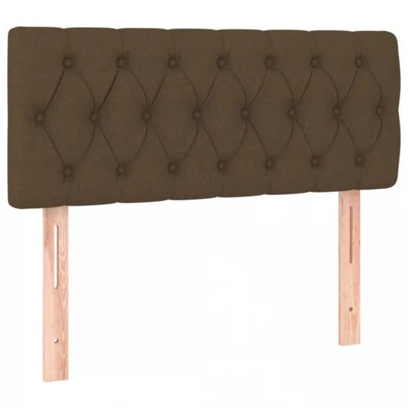 barna szövet rugós és LED-es ágy matraccal 90x190 cm