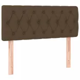 barna szövet rugós és LED-es ágy matraccal 120 x 200 cm