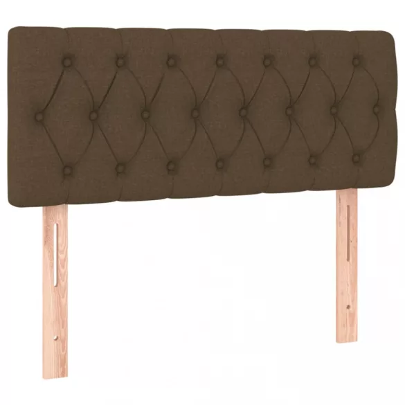 barna szövet rugós és LED-es ágy matraccal 120 x 200 cm