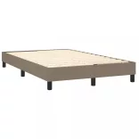 tópszínű szövet rugós és LED-es ágy matraccal 120 x 200 cm