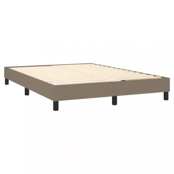 tópszínű szövet rugós és LED-es ágy matraccal 140x190cm