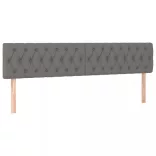 sötétszürke szövet rugós és LED-es ágy matraccal 180 x 200 cm