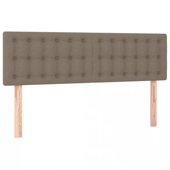 tópszínű szövet rugós és LED-es ágy matraccal 140x200 cm