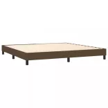 barna szövet rugós és LED-es ágy matraccal 200x200 cm