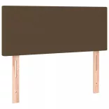 barna szövet rugós és LED-es ágy matraccal 90x200 cm