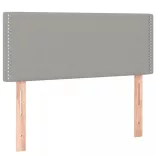 világosszürke szövet rugós és LED-es ágy matraccal 80 x 200 cm