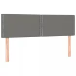 sötétszürke szövet rugós és LED-es ágy matraccal 140x190 cm
