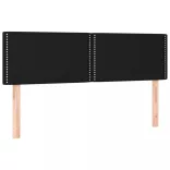 fekete szövet rugós és LED-es ágy matraccal 140x190 cm