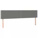 sötétszürke szövet rugós és LED-es ágy matraccal 200x200 cm